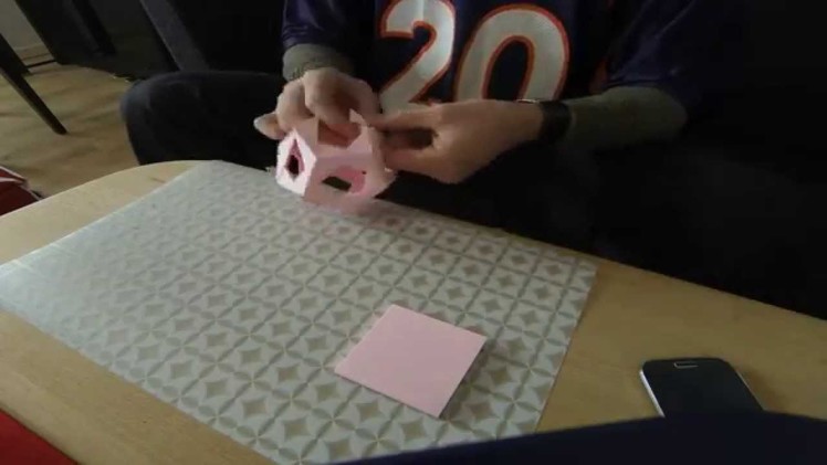 Origami Timelapse - A Post-it note Dodecahedron - 1 hour of folding in less than 2 min.