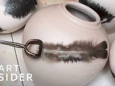 Potter Smokes Feathers and Hair Into Ceramics