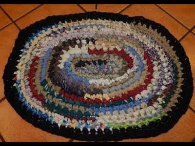 Scrappy Rag Rug made with Hems, Seams and Selvedge Strips