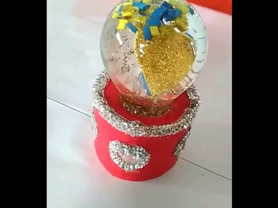 Snow globe by waste bulb