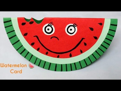 Teachers day card ideas for kids|Watermelon card|Kids school project idea|#teachersdaywatermeloncard