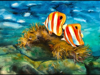 Watercolor Coral Reef Painting Demonstration