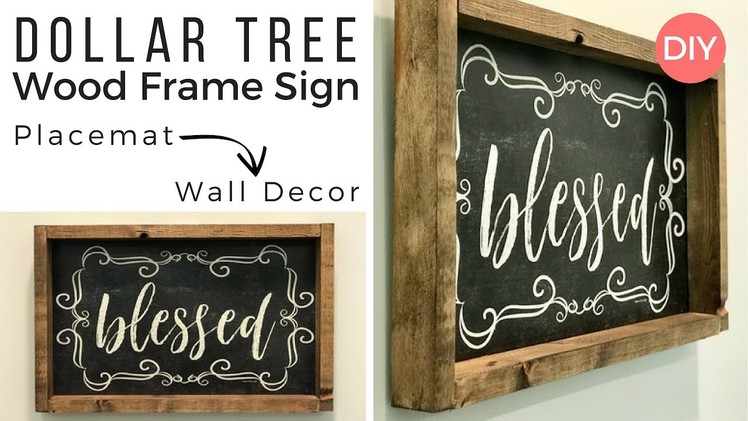 Wood Frame Sign | Dollar Tree DIY | Quick & Easy | Farmhouse Wall Decor DIY | Ashleigh Lauren