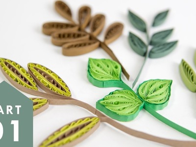 10 Paper Quilling Leaves-Part 1 | Art & Craft Tutorials by HandiWorks