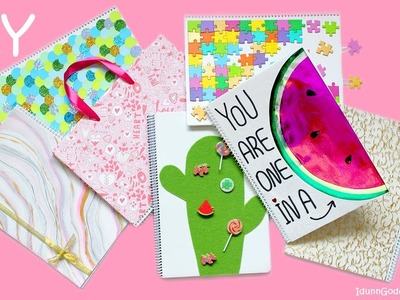 7 DIY Notebooks – How To Make Mermaid, Watermelon, Marble, Cactus And More Notebooks
