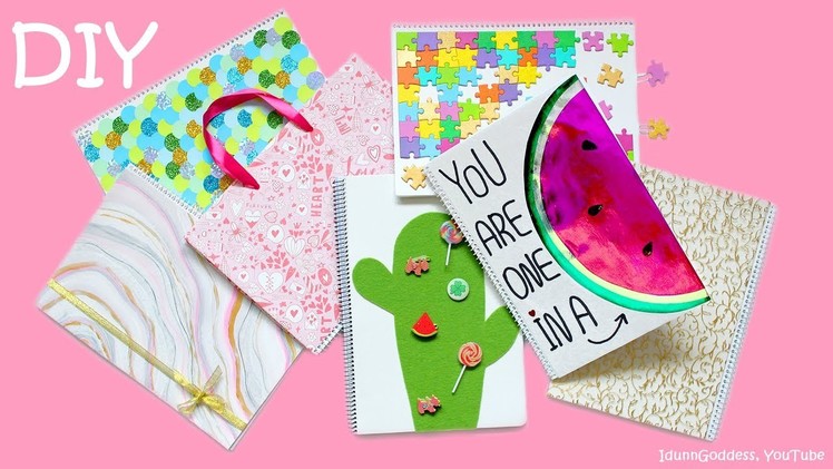 7 DIY Notebooks – How To Make Mermaid, Watermelon, Marble, Cactus And More Notebooks