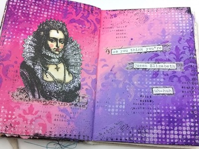 Art Journal Page || Dylusional Queen