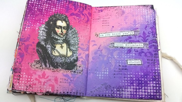 Art Journal Page || Dylusional Queen