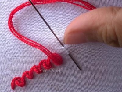 Basic Hand Embroidery Stitches part -11|Border line embroidery tutorial