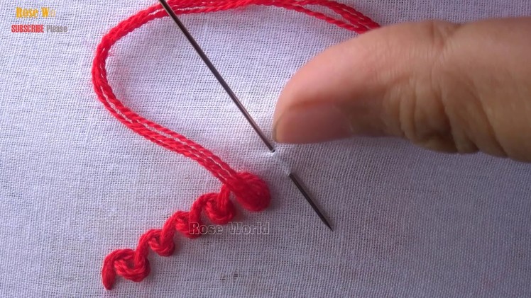 Basic Hand Embroidery Stitches part -11|Border line embroidery tutorial