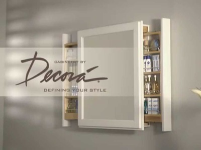 Bath Mirror with Pullout Storage | Decorá Cabinets