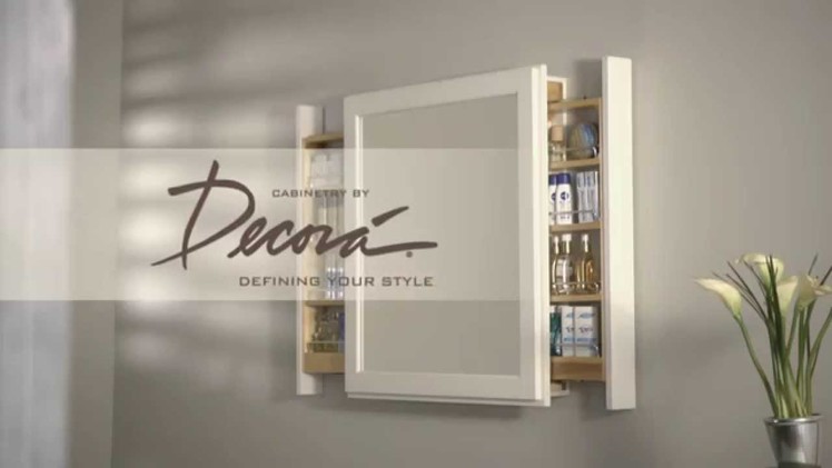 Bath Mirror with Pullout Storage | Decorá Cabinets