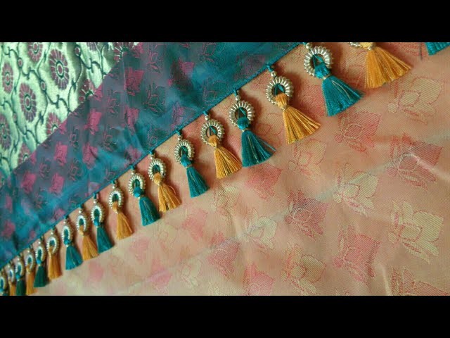 Beaded saree kuchu#8. Silk Saree kuchu. Saree tassels