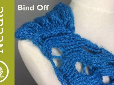 Bind off for Rolling Waves Knit Cowl - Right Handed