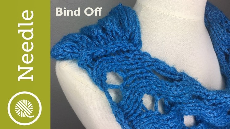 Bind off for Rolling Waves Knit Cowl - Right Handed
