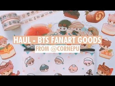 BTS Fanart Goods Haul | Washi Tape, Standees, Stickers, etc. from @cornepu