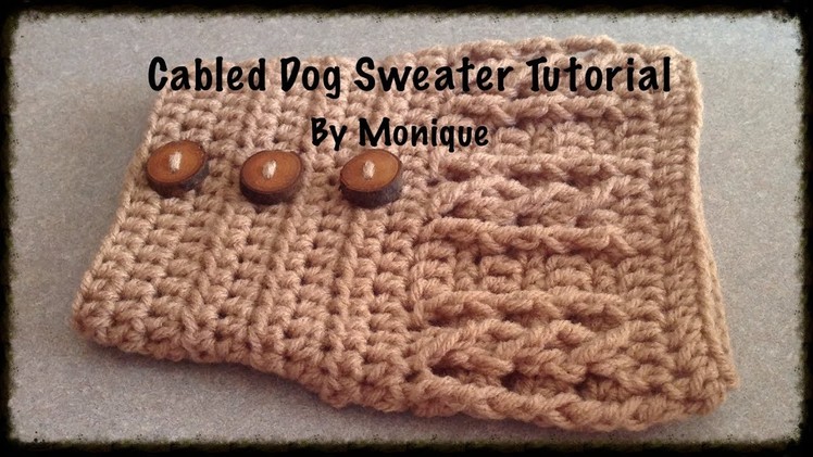 Cabled Dog Sweater Tutorial
