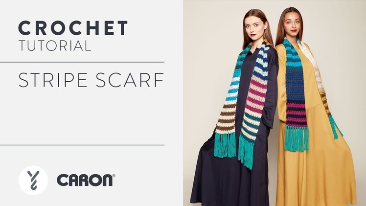 Caron x Pantone: Crochet Stripe Scarf