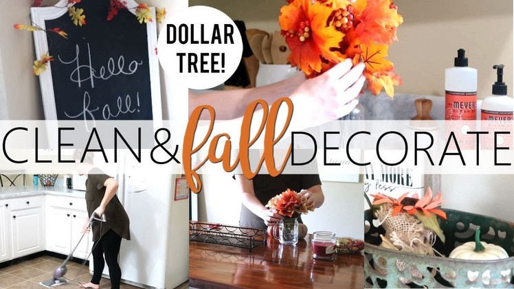 CLEAN AND FALL DECORATE WITH ME | DOLLAR TREE FALL DECOR 2018 | COSORI ELECTRIC KETTLE