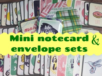 Craft Fair Idea #10:  Mini Notecard & Envelope Sets | using up project life cards| 2018
