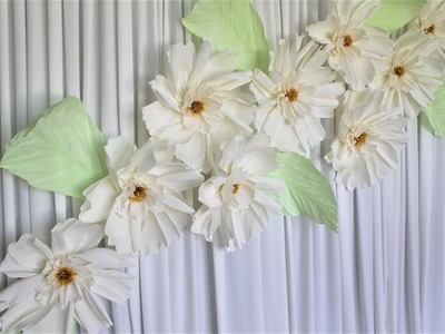 Crape Paper Flower Backdrop DIY | How To