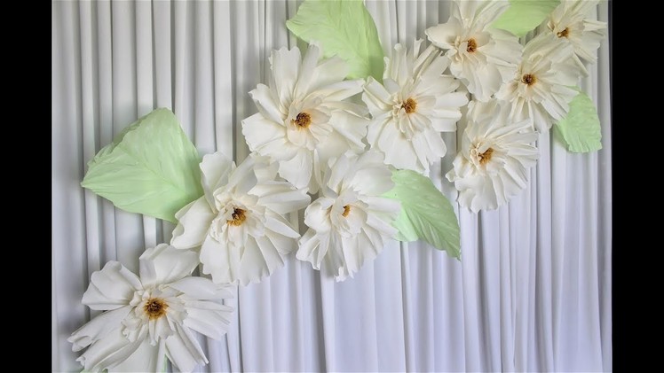 Crape Paper Flower Backdrop DIY | How To