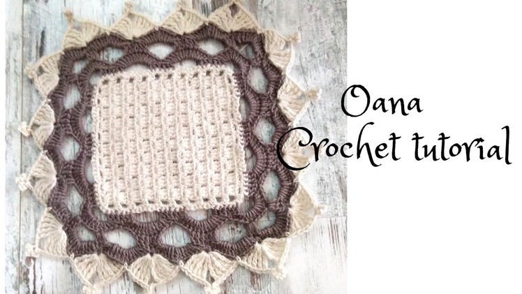 Crochet blanket with lovely border by Oana