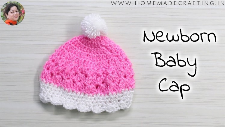 [Crochet] How to make a Newborn Baby Cap | Crochet Cap - by Arti Singh