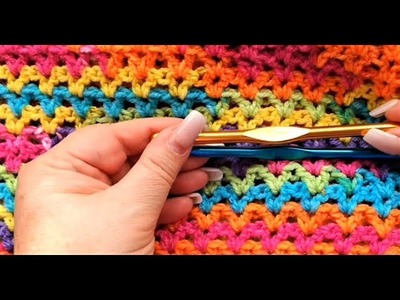 Crochet V stitch made easy, crochet tutorial