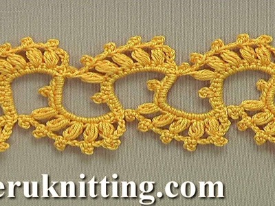 Crochet Wide Lace Bracelet Tutorial 34