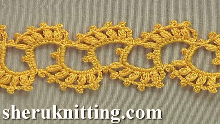 Crochet Wide Lace Bracelet Tutorial 34