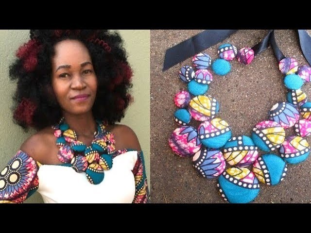 DIY Ankara-Cover Button Necklace (Part 2)-African print