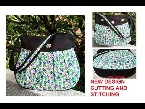 DIY cutting stitching of handmade handbag in hindi.purse making.shopping bag.travel bag