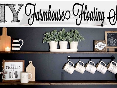 DIY Easy Farmhouse Floating Shelves