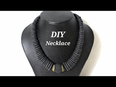 DIY Easy To Make Polymer Clay Flat Round Beads Necklace | Jewelry Making Tutorial