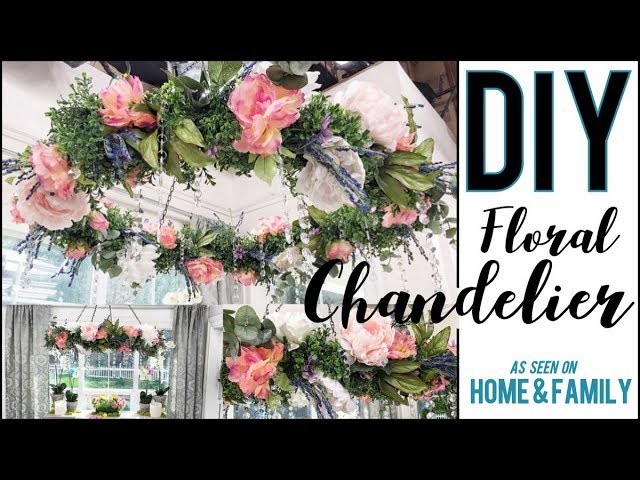 DIY: How to Make a GORGEOUS Floral Chandelier!!