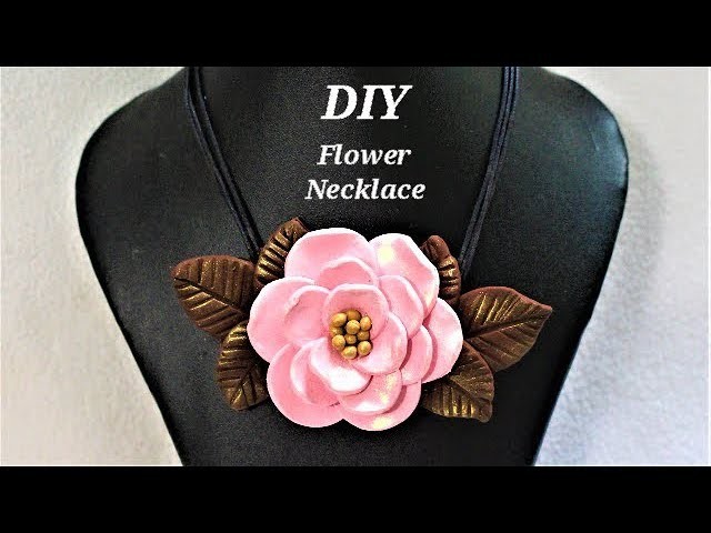 DIY - How To Make Polymer Clay Flower Choker Necklace Tutorial  | Jewelry Making Tutorial