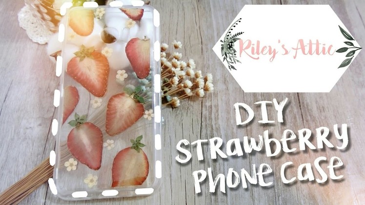 DIY丨手作滴膠押草莓手機殼丨Handmade Strawberry Phone Case ✿