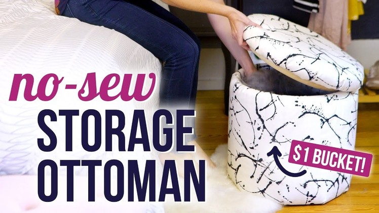 DIY No-Sew Storage Ottoman - HGTV Handmade