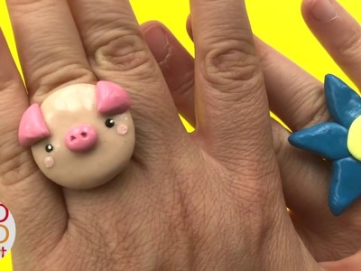 DIY Piggy Ring - How to make a Polymer Clay Pig Ring