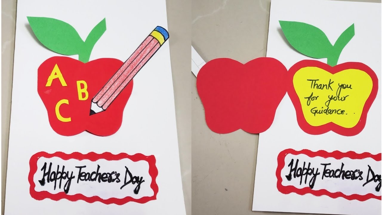 DIY Teachers Day Card.Easy Teachers Day Card Making ...