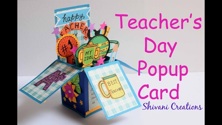 DIY Teacher's Day Popup Card. How to make Teacher's Day Card. Popup Box Card
