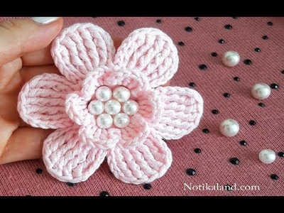 DIY Tutorial Crochet  Flower EASY  How to crochet flowers