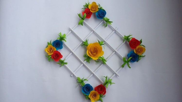 DIY: Wall Decoration Idea!!! How to Make Beautiful Flower Hanging for Room Decoration!!!