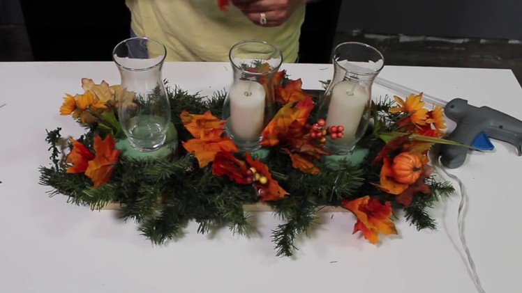 Dollar Tree Fall Centerpiece On A Budget 2018-How to Make a Fall Centerpiece with Dollar Tree Items