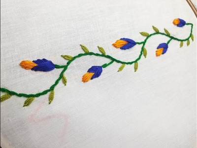 Embroidery For Border Design | Hand embroidery designs