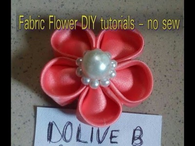 Fabric flower Tutorial - no sew