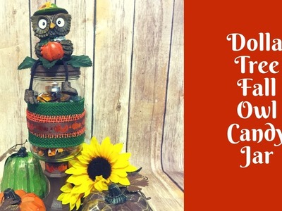 Fall Crafts: Dollar Tree Fall Candy Jar