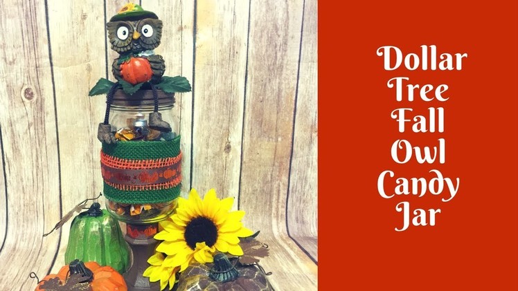 Fall Crafts: Dollar Tree Fall Candy Jar