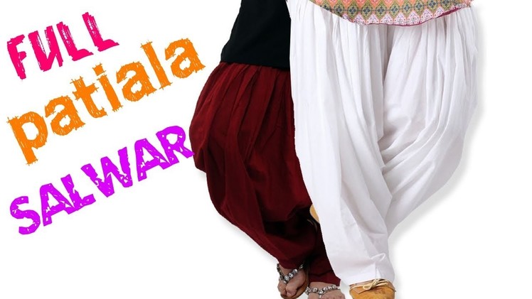 Full heavy Patiala salwar cutting and stitching in easy way in hindi. full tutorial. 